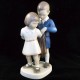 Bing & Grondahl BOY HELPING A GIRL 6.75" NEW Denmark