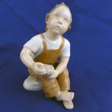 Bing & Grondahl BOY IN BROWN 5.75" tall NEW Denmark