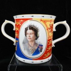 Royal Doulton Queen Elizabeth II Loving Cup 1992 3.5" tall Royal Doulton Queen Elizabeth II Loving Cup 1992 3.5" tall