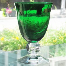 HOLIDAY GEMS GREEN by Lenox Goblet 5.75" tall
