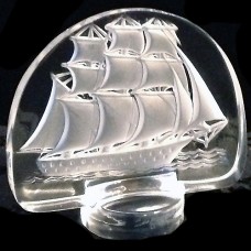 Lalique CARAVELLE Seal Clipper Ship  #10601