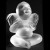 Lalique Cherub Crying 12042 Clear 3" tall NEW IN BOX