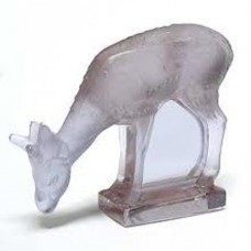 Lalique Fawn Lilac LITTLE CHIP ON BASE #30204 2.5" tall