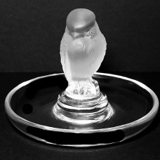 Lalique Owl #10710 Pin Tray 2.75" tall