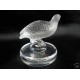 Lalique Partridge Paperweight Small Base #10611 2" tall