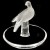 Lalique Thalie / Dove Pin Tray #10749 3.5" tall