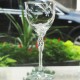 RHYTHM PLATINUM by Lenox Crystal Wine 7.5" tall