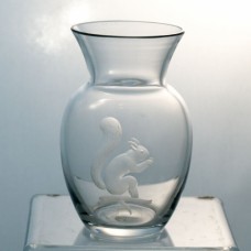 Val St. Lambert  Squirrel Vase 5" tall