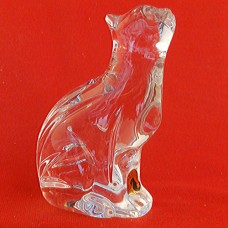 Waterford Cat Looking Up 5" tall