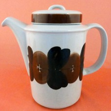 Arabia Finland Rosmarin Brown Coffee Pot 7 inches tall