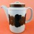 Arabia Finland Rosmarin Brown Coffee Pot 7 inches tall