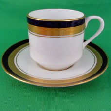 Aynsley Cobalt Royale Cup & Saucer Merit shape 2.75" 