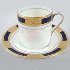 Aynsley Empress Cobalt & Gold After Dinner Cup & Saucer 
