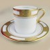 Aynsley Empress White & Gold After Dinner Cup & Saucer 
