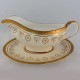 Aynsley Gold Dowery Gravy Boat & Stand 8.5" long