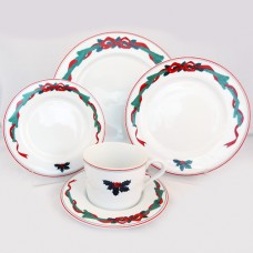 Block Spal Christmas Ribbons 5 Piece Place Setting