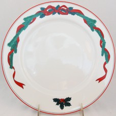 Block Spal Christmas Ribbons Dinner Plate 10.5" diameter