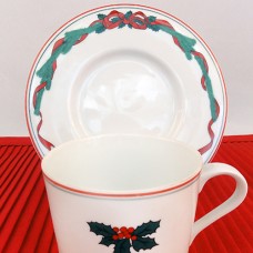Block Spal Christmas Ribbons Saucer 6" 