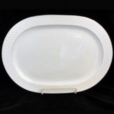 Block Spal Diamante Patter Oblong 15.25" long Platinum