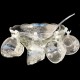Bohemian Crystal Punch Bowl with 12 Cups & Ladle