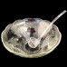 Bohemian Crystal Punch Bowl with 12 Cups & Ladle