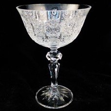 Bohemian Queen Annes Lace Saucer Champagne 6" Czech 