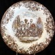 COACHING SCENES BROWN by Johnson Brothers Dinner 9.8"