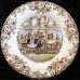 COACHING SCENES BROWN by Johnson Brothers Platter 12"