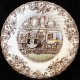 COACHING SCENES BROWN by Johnson Brothers Salad 7.75"