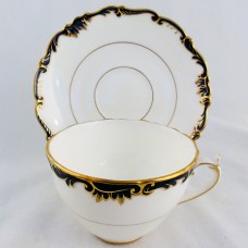 Coalport ADMIRAL COBALT Cup & Saucer Set NEW England