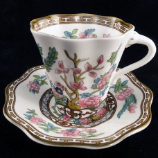 Coalport INDIAN TREE After Dinner Cup & Saucer Blue
