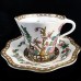 Coalport INDIAN TREE Cup & Saucer 3" tall Brown Mark