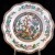 Coalport INDIAN TREE Luncheon Black Stamp Fluted 8.8"