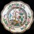 Coalport INDIAN TREE Salad Black Stamp Fluted 7.8"