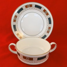 Coalport Marlborough Cream Soup & Stand