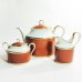 CONTESSA RUST RED by Ginori Covered Sugar Bowl