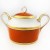 CONTESSA RUST RED by Ginori Covered Sugar Bowl