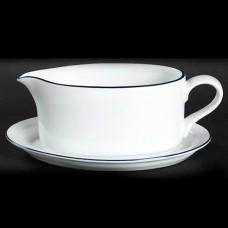 Dansk Christianshavn Blue Gravy Boat & Stand