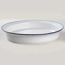 Dansk Christianshavn Blue Quiche Dish 10.5" diameter ribbed