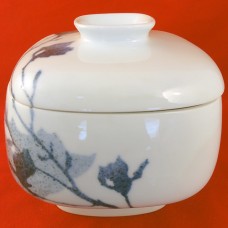 Dansk Magnolia Blue Covered Vegetable Square Footed 7"