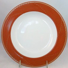 Dansk Tapestries Jacquard Red Rim Soup 9"