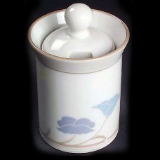Dansk Tivoli Belles Fleurs Taupe Covered Sugar 3.75" tall