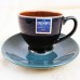 Denby Harlequin Demi Tasse Cup & Saucer Blue OUT /Red IN