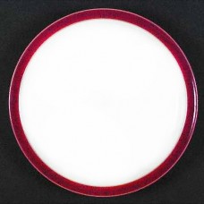 Denby Harlequin Lite Salad 8.5" White Centre Red Rim