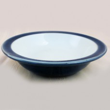 Denby Harlequin Lite Soup Cereal 7" White Centre/Blue Rim
