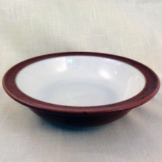Denby Harlequin Lite Soup/Cereal 7" White Centre/Red