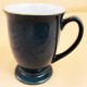 Denby Harlequin Mug Blue OUT/ White IN 4.25" tall