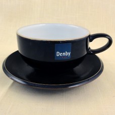 Denby Jet Black Cup & Saucer