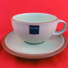 Denby Juice Cup & Saucer Green