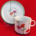 Denby Langley Contrariwise Cup & Sugar 2.6" tall